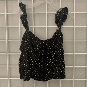 Star ruffled crop top